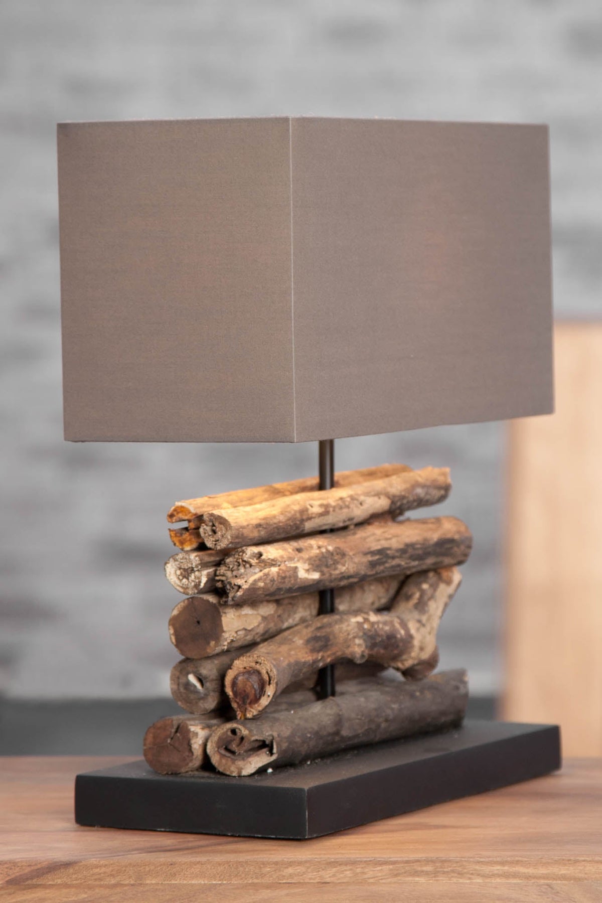 Table lamp PERIFERE driftwood brown