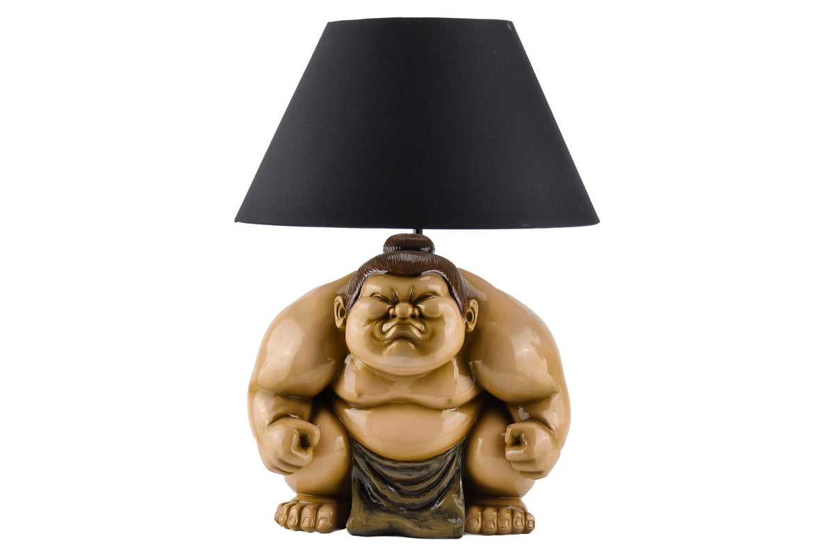 Table lamp SUMO 50cm beige black shade