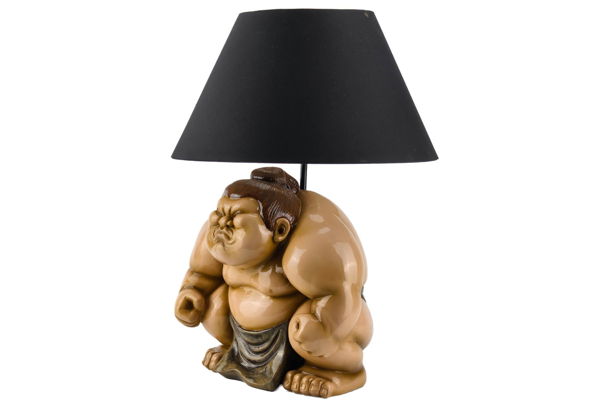 Table lamp SUMO 50cm beige black shade
