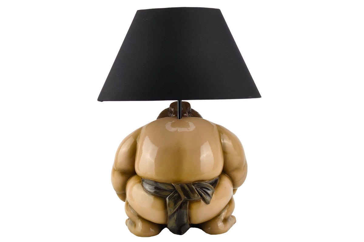 Table lamp SUMO 50cm beige black shade