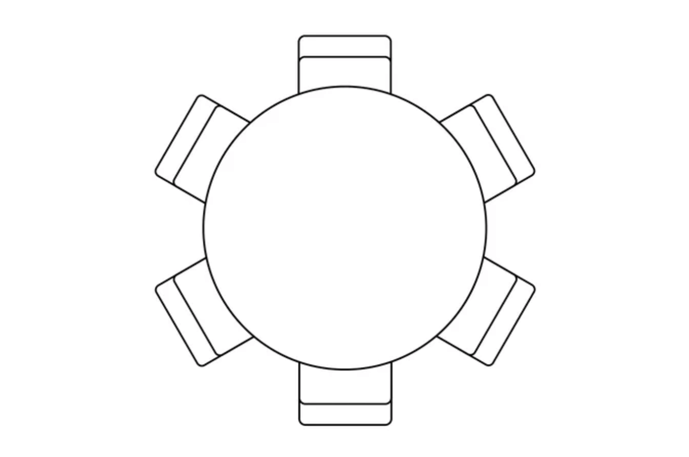 Table à manger ronde avec pied or - ROCK -  