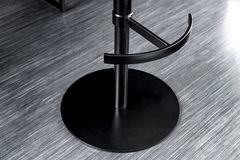 Tabouret de bar design rotatif BIG GEORGE cognac cuir véritable réglable en hauteur avec accoudoirs