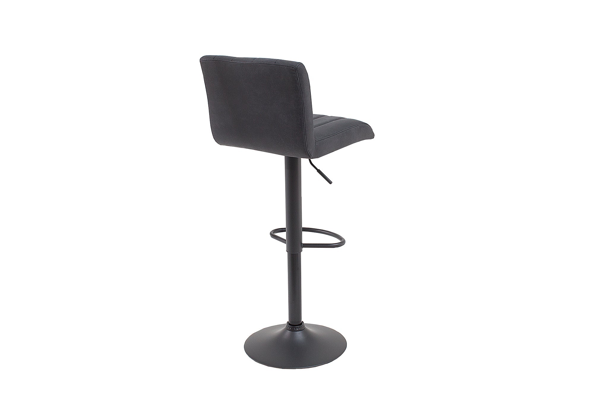 Tabouret de bar pivotant PORTLAND chaise de bar en microfibre gris vintage avec dossier réglable en hauteur