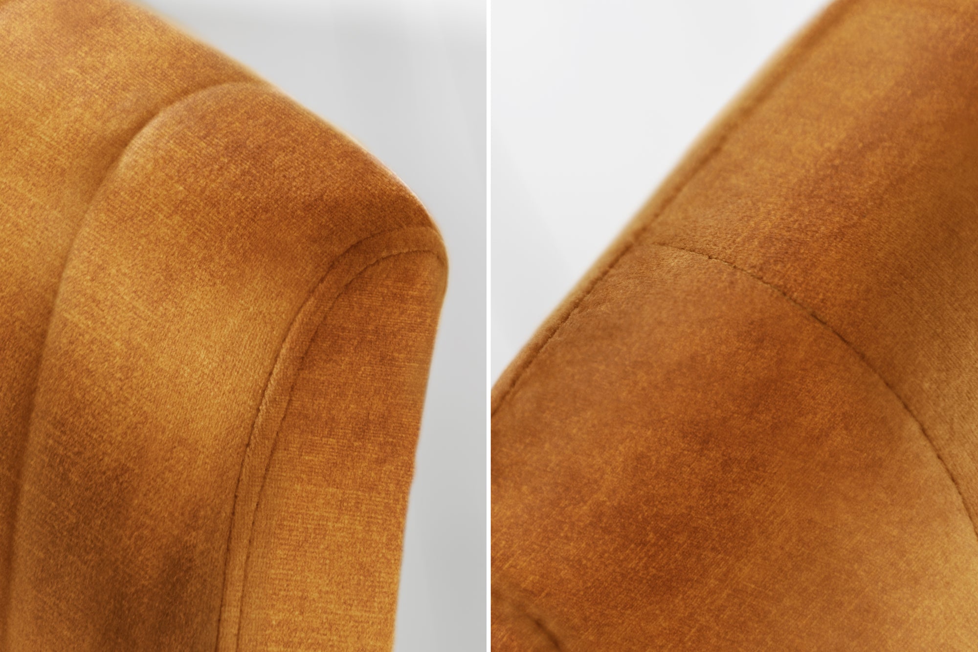 Tabouret de bar pivotant PORTLAND chaise de bar en velours jaune moutarde avec dossier réglable en hauteur