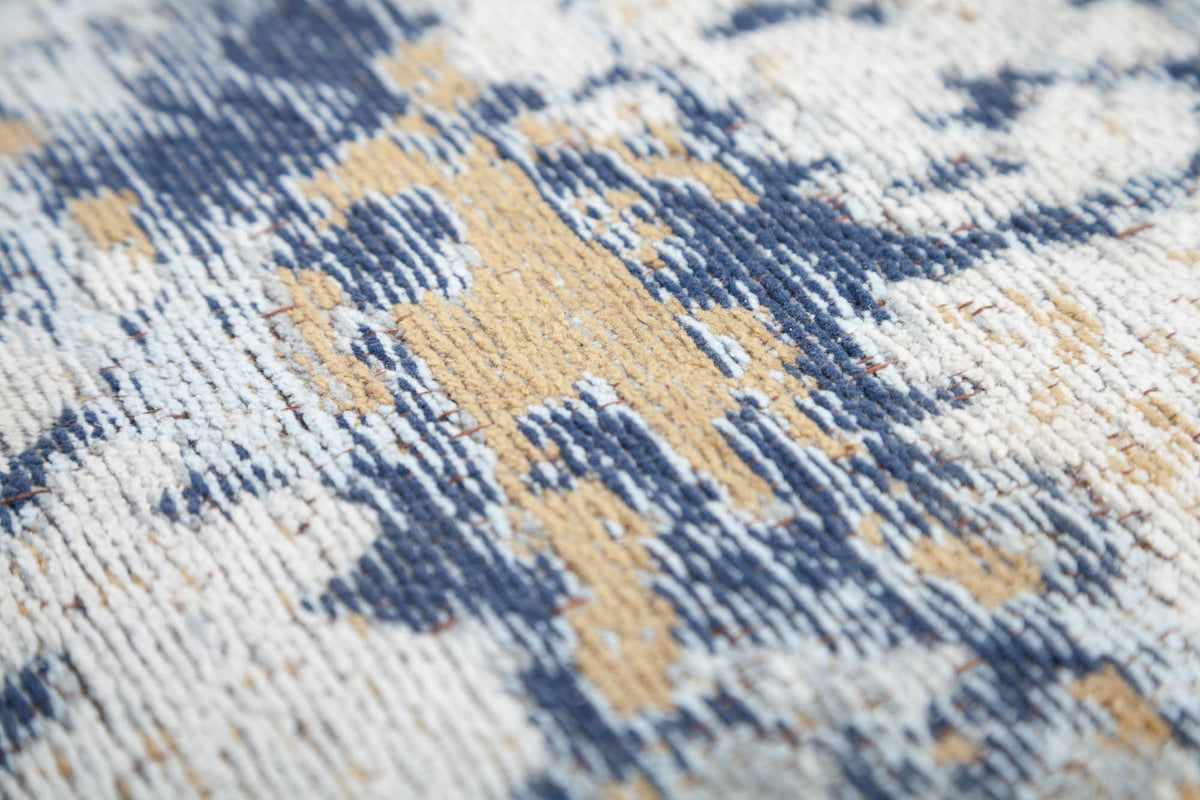 Tapis design ABSTRAKT XXL 350x240m gris bleu coton