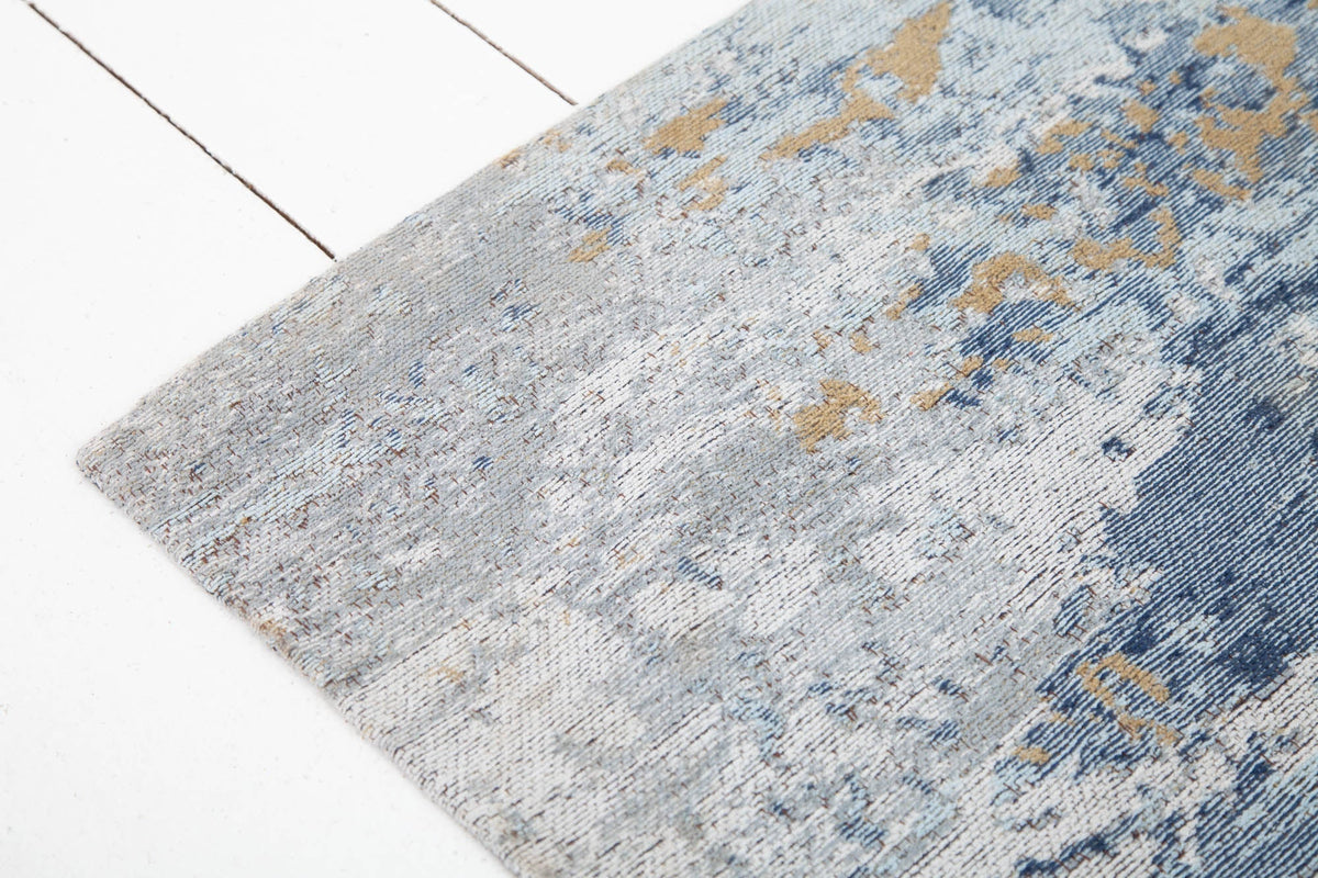 Tapis design ABSTRAKT XXL 350x240m gris bleu coton