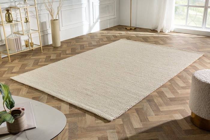 Tapis design LAINE 240x160cm beige clair en laine