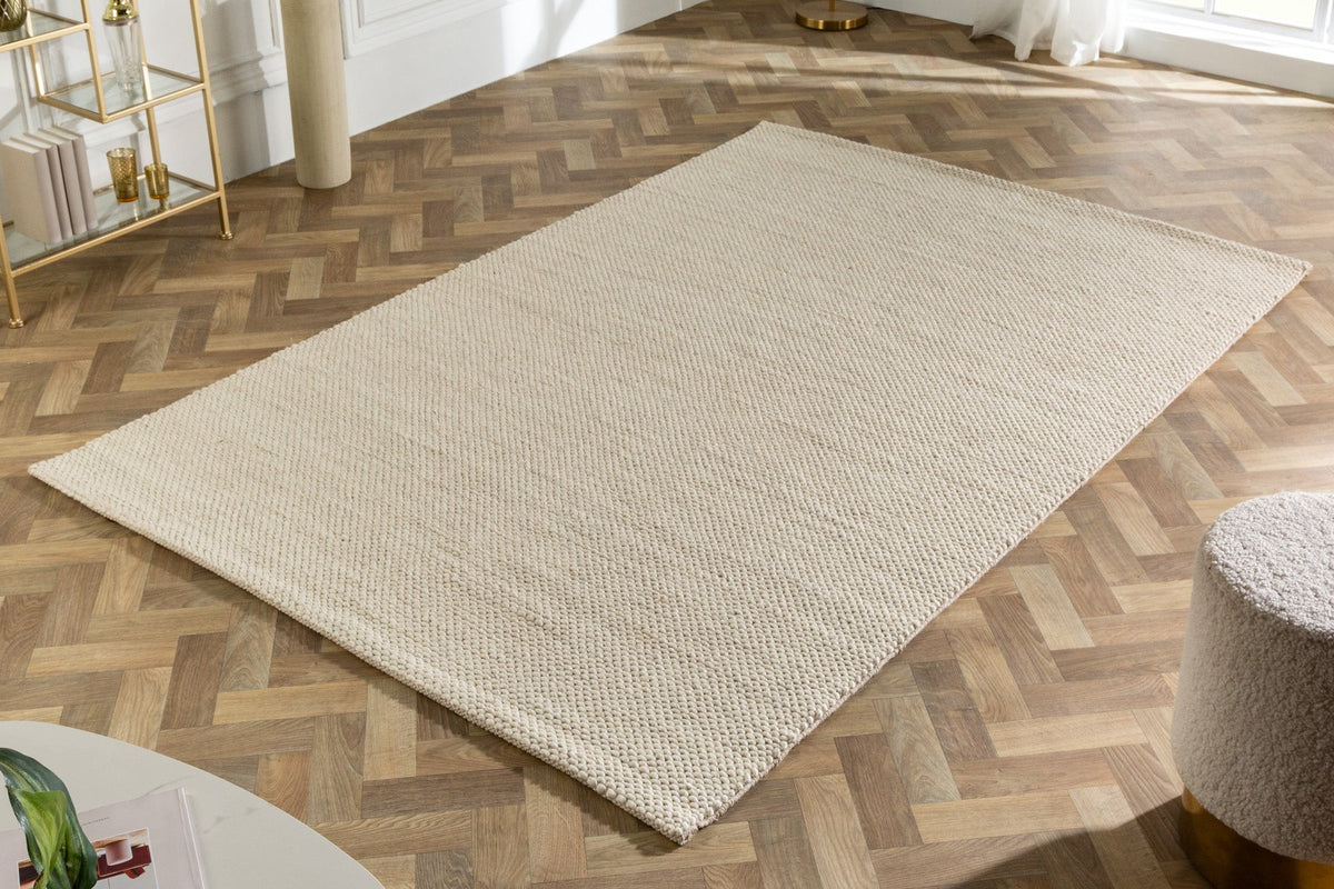 Tapis design LAINE 240x160cm beige clair en laine