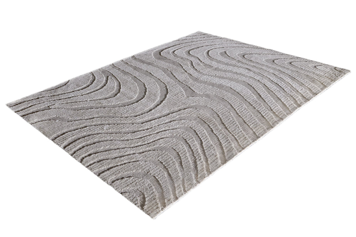 Tapis design WAVE 240x170cm gris effet 3D