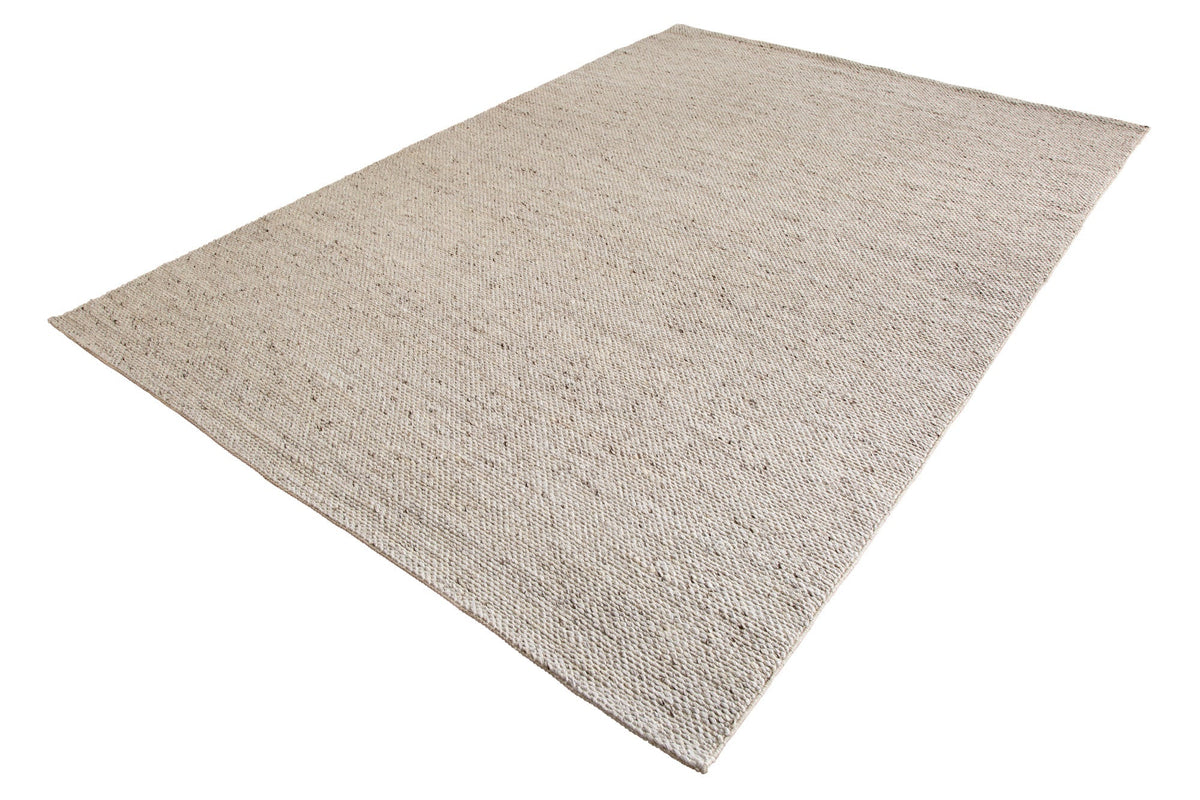 Tapis design WOOL XXL 350x240cm gris argenté en laine