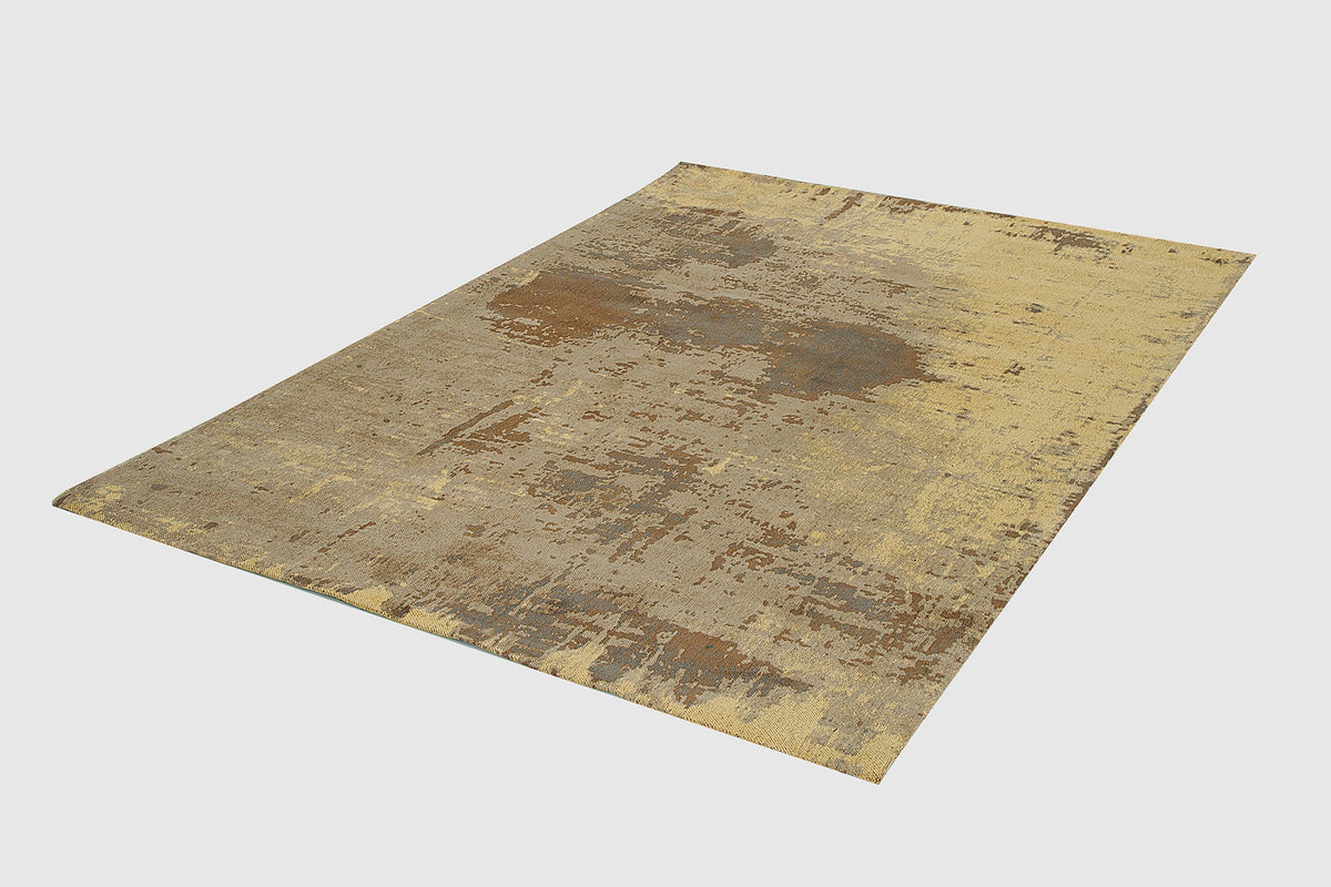Tapis vintage en coton MODERN ART 240x160cm marron sable aspect usé
