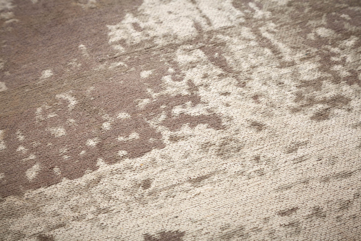 Tapis vintage en coton MODERN ART XXL 350x240cm beige-gris lavé aspect usé