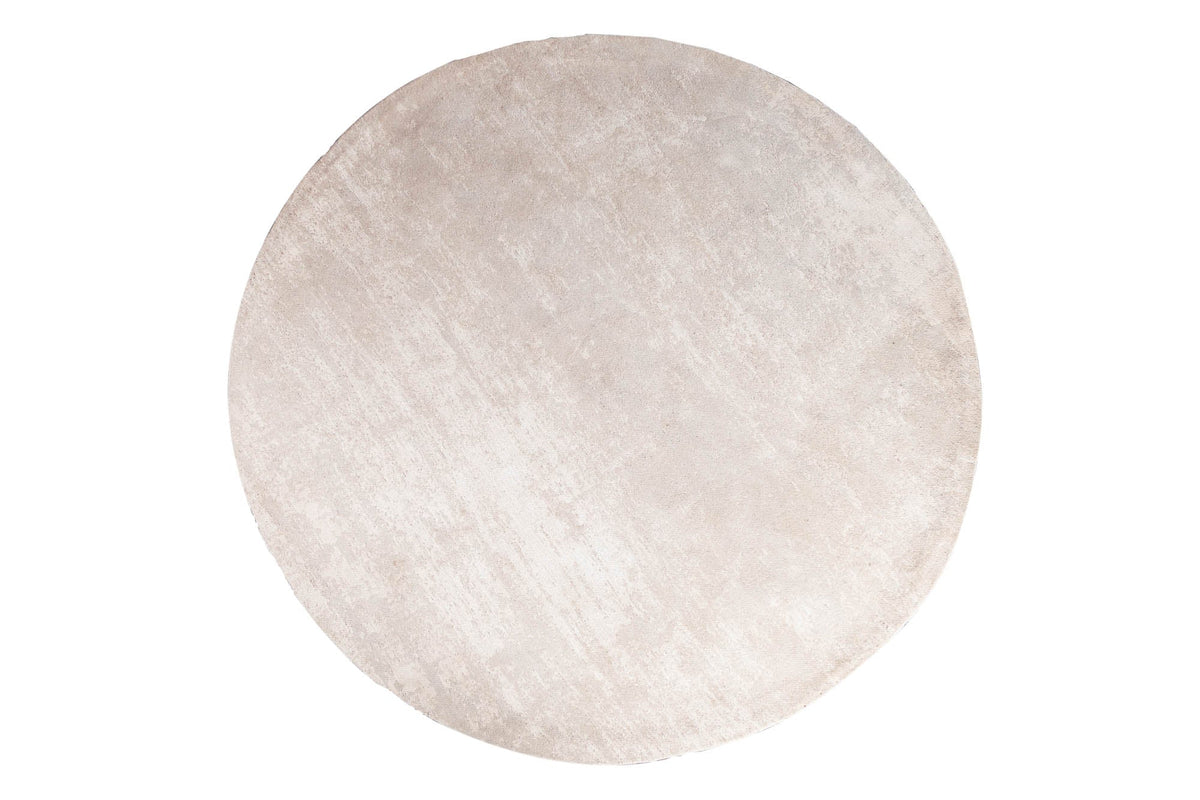 Tapis vintage MODERN ART 150cm beige lavé rond aspect usé