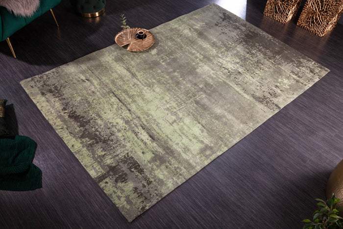Tapis vintage MODERN ART 240x160cm aspect usé vert lavé