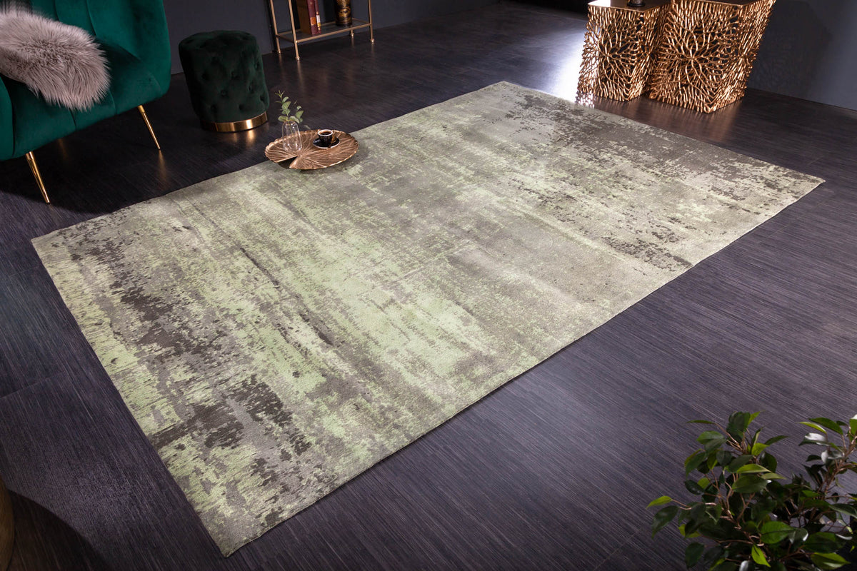Tapis vintage MODERN ART 240x160cm aspect usé vert lavé