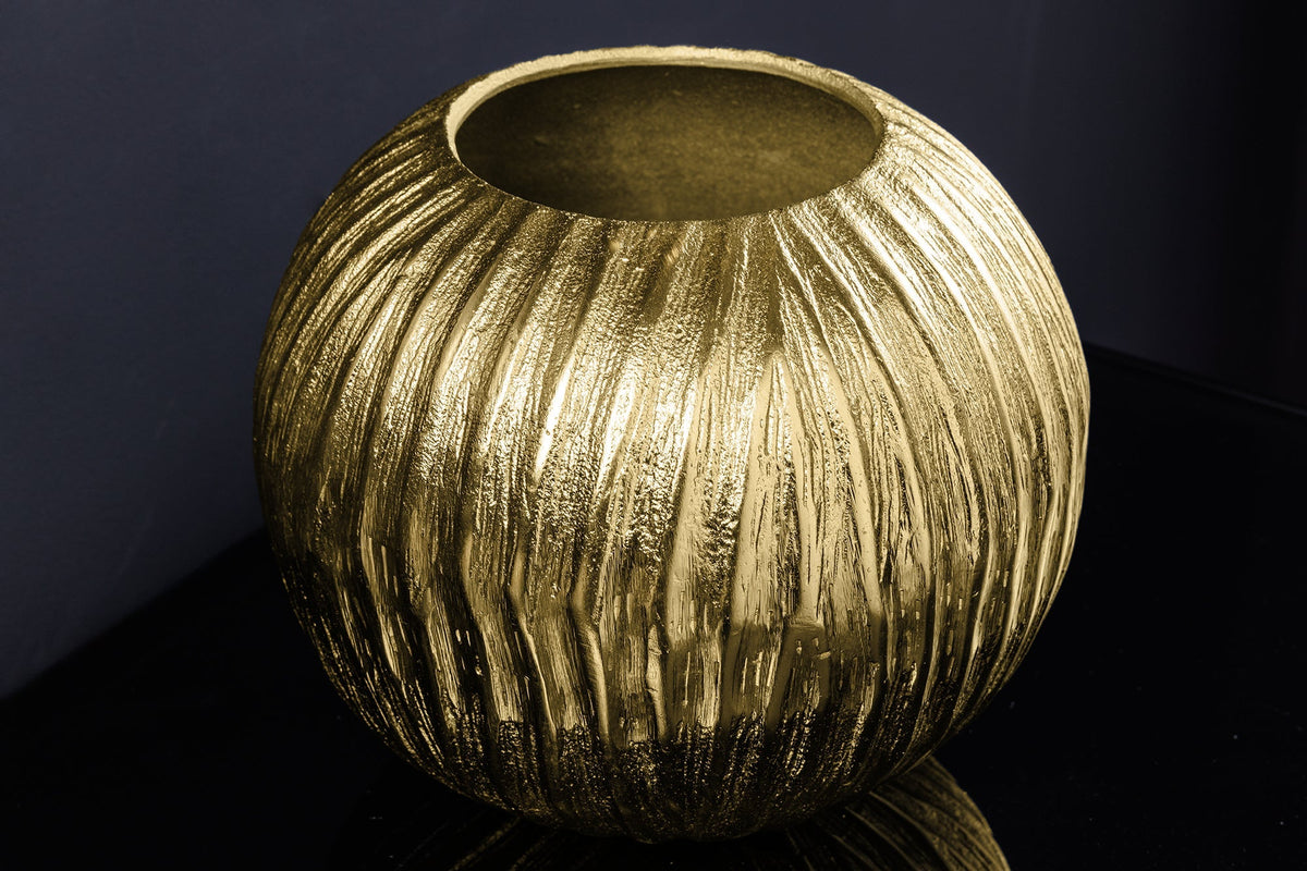 Vase décorative faite à la main ELEGANCE 25 cm or antique design martelé