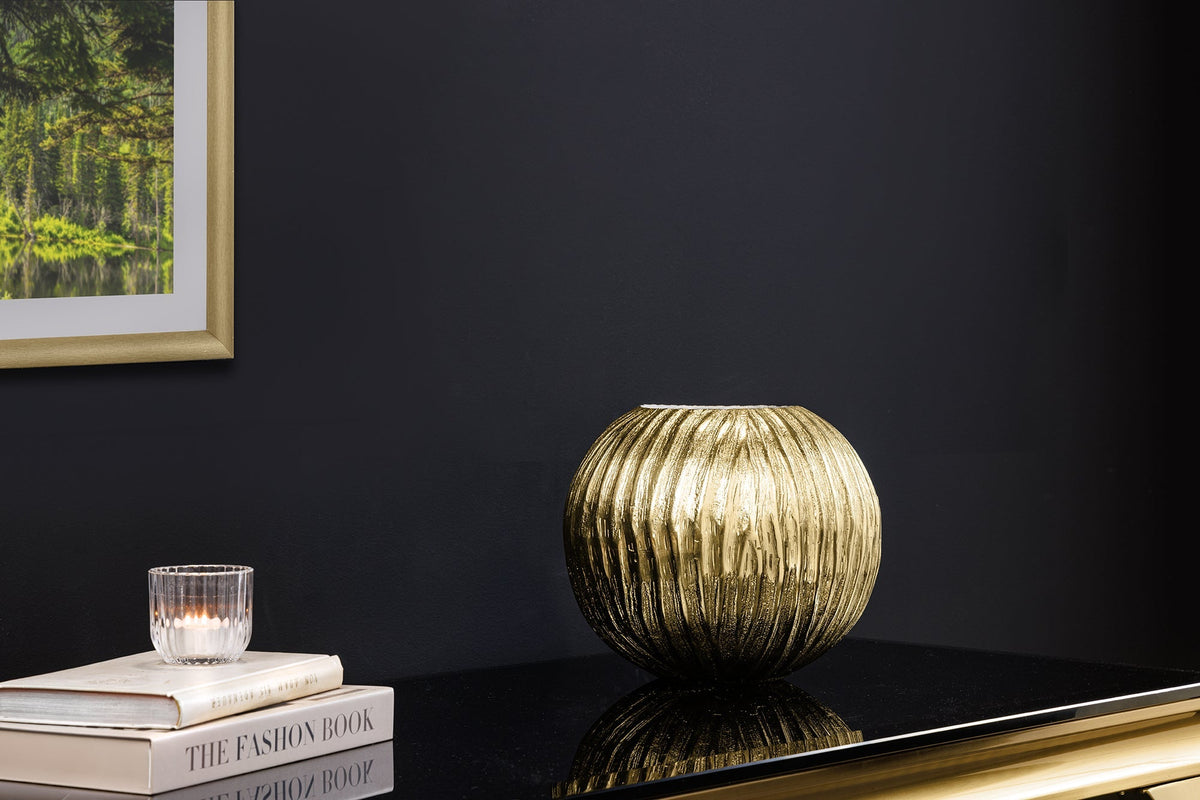Vase décorative faite à la main ELEGANCE 25 cm or antique design martelé