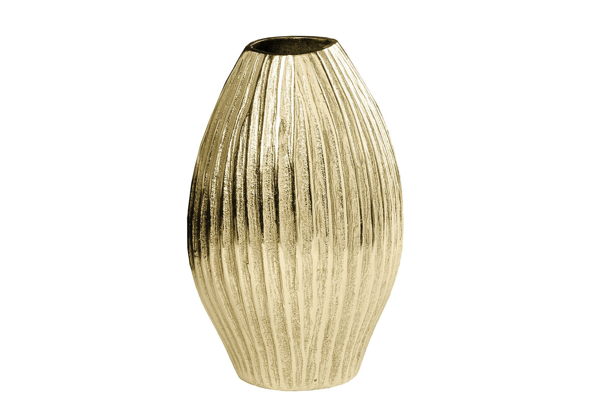 Vase décorative faite à la main ELEGANCE 35cm or antique métal design martelé