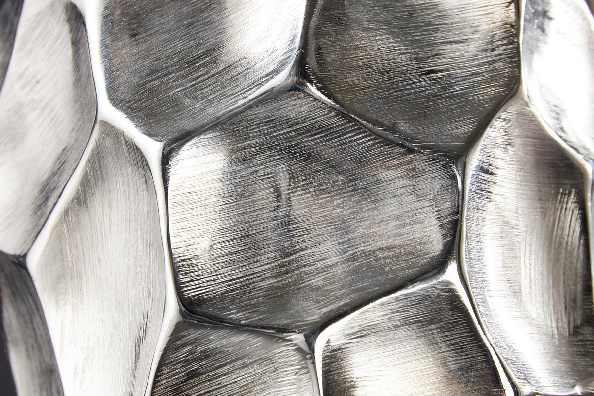 Vase élégant ORGANIC ORIENT 45cm argent martelé design