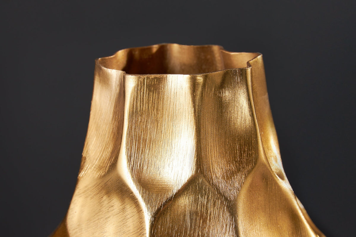 Vase élégant ORGANIC ORIENT 45cm design martelé doré