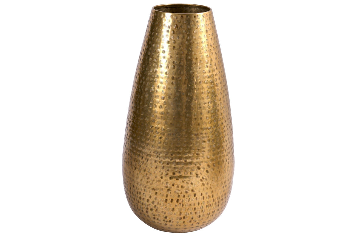 Vase élégant ORIENT 50cm doré au design marteau à grille