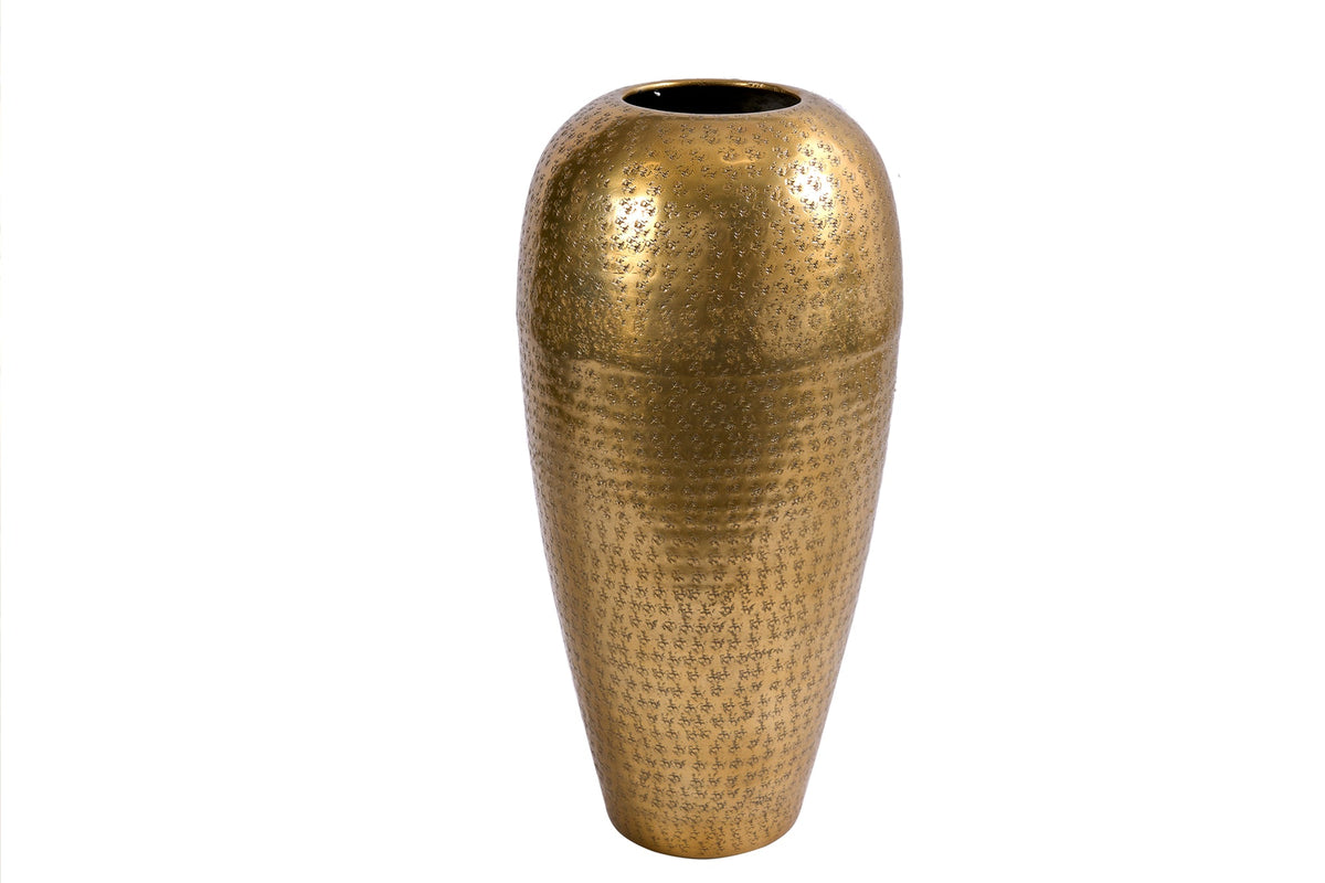 Vase élégant ORIENTAL 50cm doré au design marteau sauvage