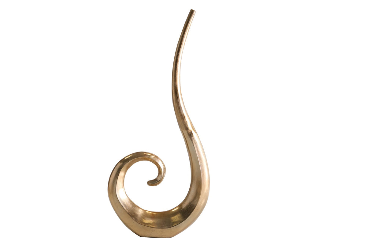 Vase moderne WAVE XL 106cm décoration aluminium doré poli