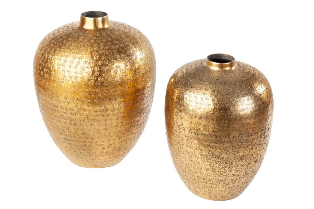 Vases élégants set de 2 ORIENTAL 33cm or décorés à la main