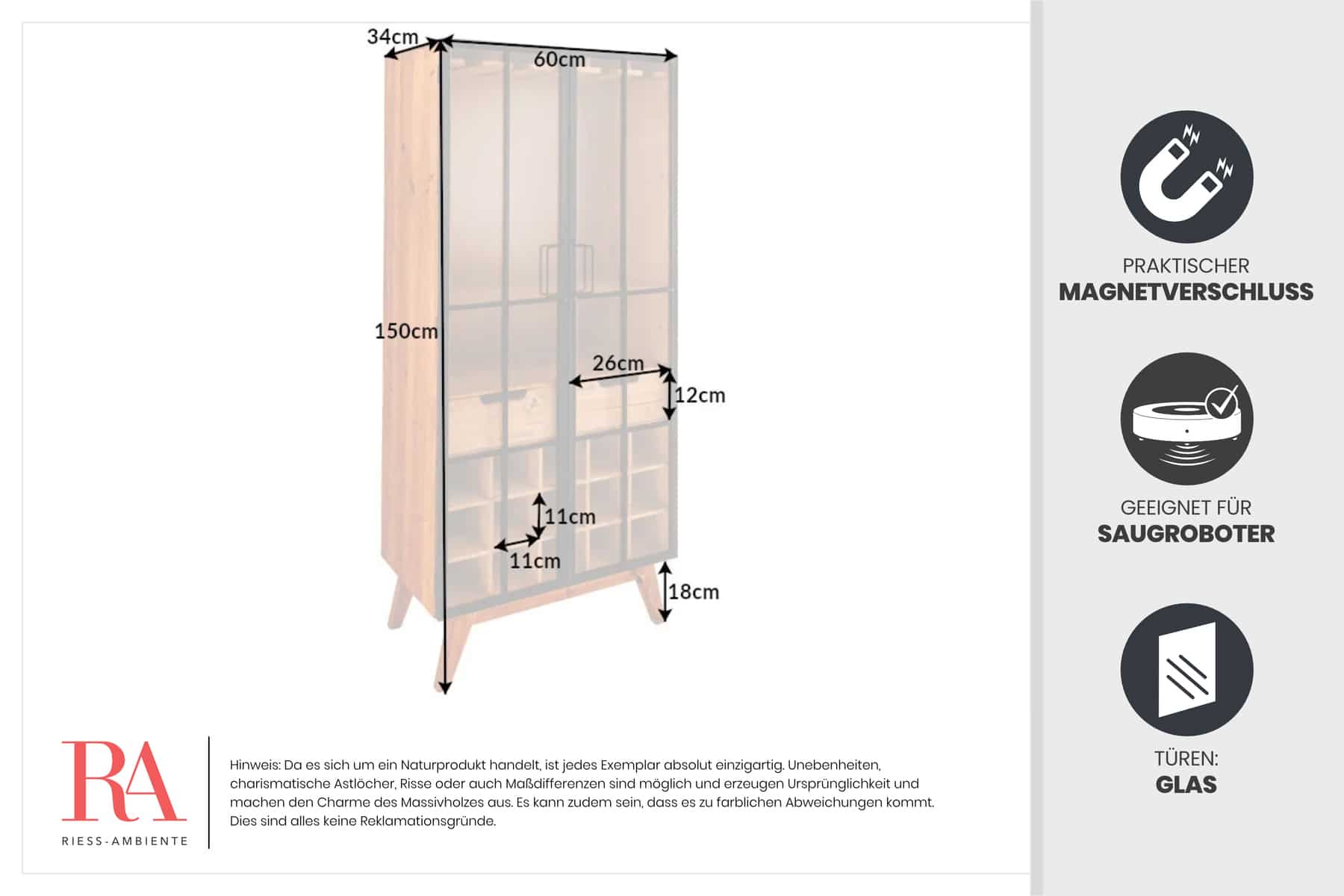 Dimensions de la table